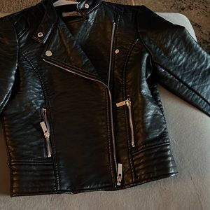 Black leather jacket